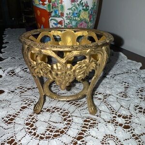 Vintage Brass Bowl Stand